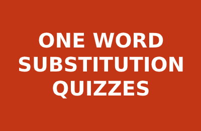 One Word Substitution Quiz
