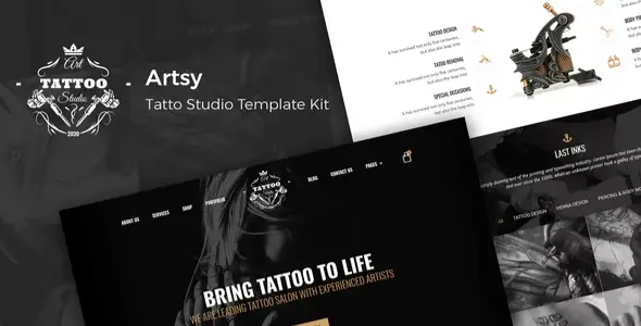 Artsy – Tattoo Studio Elementor Template Kit